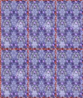 Mor renkte çiçekler ve suluboya stilinde nötr renkler. Çiçek izi. Suluboya kusursuz desen.