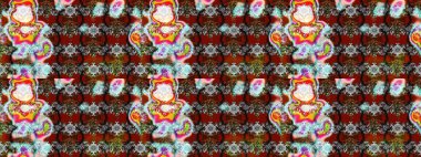 Modern, gri, kahverengi ve kırmızı raster arka plan duvar kâğıdı çizgisi, desenli desenli desenli çiçekler, çiçekli süsler. Çiçekli el çizimi çizimi deseni.