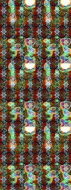 Parlak renkli çiçekleri ve kahverengi, yeşil ve gri renkte yaprakları olan harika bir çiçek deseni. Moda baskıları için zarif bir şablon. Modern çiçek arkaplanı. Halk stili.