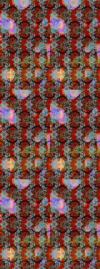 Gri, kahverengi ve kırmızı renkte çiçekler. Raster illüstrasyonunda çiçek deseni çizimi.