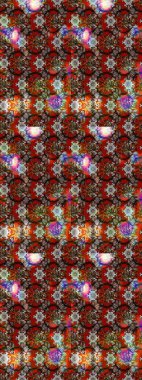 Raster illüstrasyonu. Kahverengi, kırmızı ve siyah renkte çiçekler. Çiçek desenli eskiz, vuruşlar, sıçramalar, yaz çiçekleri..