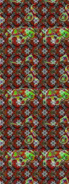 Raster illüstrasyonu. Egzotik çiçekler, kahverengi, kırmızı ve gri renkler üzerine botanik, parlak klasik doğa. Klasik tropikal doğal elementlerin suluboya seti.