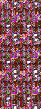 Kızılderili desenli desenli desenli şal deseni. Etnik Mandala süsü. Raster Henna dövme stili. Tekstil, tebrik kartı, boyama kitabı, telefon kılıfı baskısı için kullanılabilir.