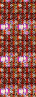 Eski usul küçük çiçekli şirin bir eskiz deseni. Moda arka planında parlak buketler. Raster illüstrasyonu. Kumaş, duvar kâğıdı ve kağıda yazdırmak için gelişen arkaplan.