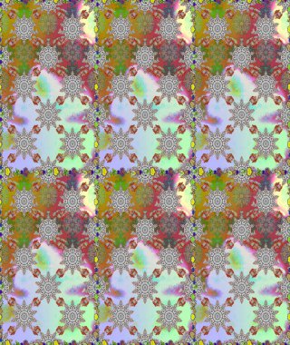 Raster illüstrasyonu. Moda baskısı. Eski model. Dekorasyon ve tasarım için güzel bir desen. Çiçeğin suluboya çizimlerinin mükemmel deseni. Suluboya kusursuz desen.