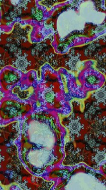 Küçük çiçekteki sevimli çiçek deseni. Raster illüstrasyonu. Çizim.