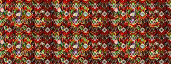 Renkli Yaz Temalı eskiz kalıbı. Raster Illustrasyon 'daki Çiçek Deseni' nin son moda çizimi. Kahverengi, kırmızı ve nötr renklerde çiçekler. Düz Çiçek Elementleri Tasarımı.