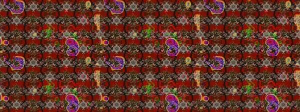 Düz Çiçek Elementleri Tasarımı. Kahverengi, kırmızı ve gri renkli şirin çiçek desenleri. Renkli Bahar Teması eskiz kalıbı. Raster Modaya uygun kumaş deseni.