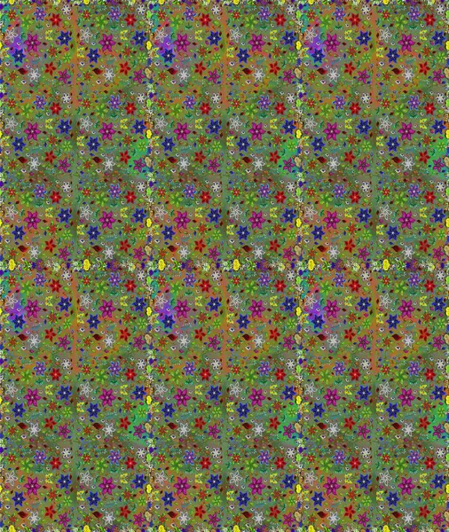 Raster deseni. Karalama çiçekleri kusursuz desen. Yeşil ve kahverengi el çizimi desen. Sanat ilham verici ve kahverengi tarzı çiçekler ve arkaplan bırakır.