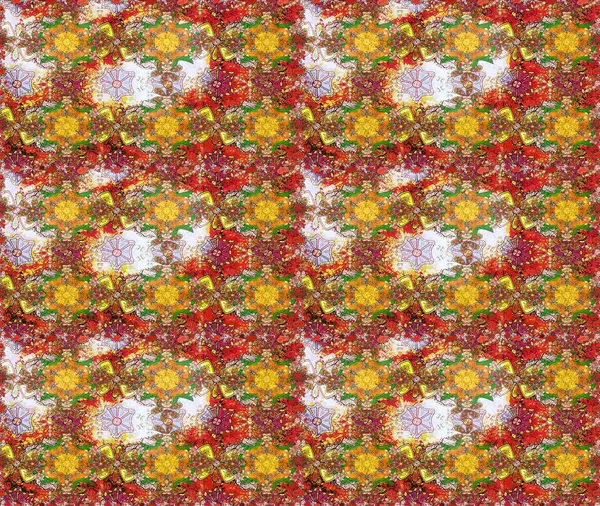 Kahverengi renkli çiçekler. Raster illüstrasyonu. El çizimi çiçekleri olan soyut, pürüzsüz desen.