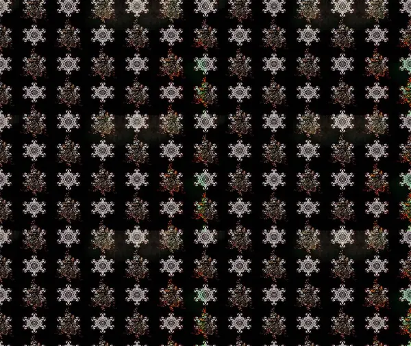 Siyah renkli etnik çiçeklerle süslenmiş zarif bir eskiz şekli. Raster Çiçek İllüstrasyon Şirin Tekstil.