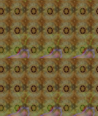 Çiçek buketleriyle klasik bir eskiz şekli. Raster illüstrasyonu. Kahverengi renklerde.