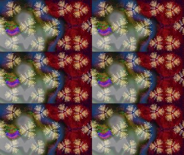 Raster illüstrasyonu. Gri renklerde. Güzel kumaş deseni. Raster illüstrasyonunda çiçek deseni çizimi.