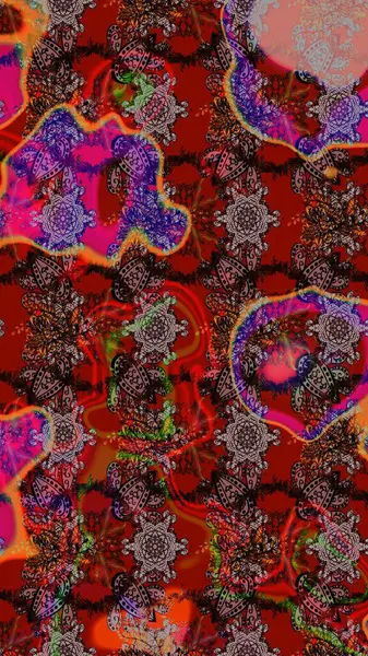 Kırmızı, kahverengi ve siyah renklerde yaprakları olan yabani çiçekler. Raster illüstrasyonu. Eskiz arkaplan modeli. Suluboya, elle çizilmiş.