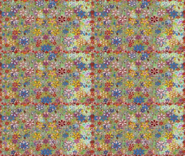 Kabile sanatı boho baskısı, klasik çiçek arkaplanı. Soyut etnik raster kusursuz desen. Arkaplan dokusu, duvar kağıdı, çiçek teması tarafsız ve yeşil renklerde.