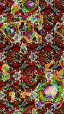 Manzaralı çiçek deseni. Sevgililer günü ve tebrik kartı konsepti için şık bir davetiye. Çiçek kompozisyonu, el boyası, hassas şablon. Üst görünüm, yumuşak kahverengi, kırmızı ve gri renk.