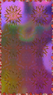 Kahverengi renkler ve parlak çiçekler üzerinde soyut, pürüzsüz desen. Küçük çiçekte hoş bir çiçek deseni var. Çiçek elementli zarif raster dokusu..