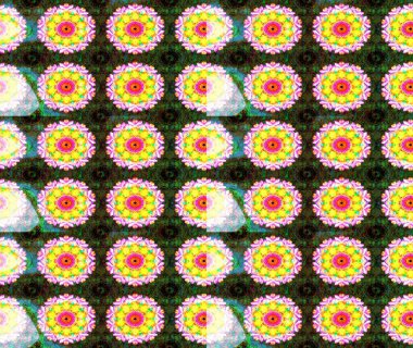 Raster illüstrasyonu. Tekstil veya kitap kapakları, imalat, duvar kağıtları, baskı, hediye paketi ve yapıştırma kitabı için çiçek eskizi geçmişi. Küçük ölçekli çiçeklerdeki basit sevimli desen.