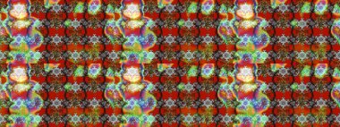 Düz Çiçek Elementleri Tasarımı. Renkli Yaz Temalı eskiz kalıbı. Güzel kumaş deseni. Raster illüstrasyonunda çiçek deseni çizimi.