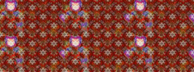 Çiçekli çiçek deseni, suluboya. Küçük çiçekte güzel bir çiçek deseni var. Raster deseni.