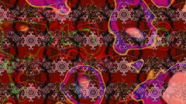 Kahverengi, kırmızı ve pembe renklerde çiçekler. Yumuşak, bahar çiçekli arka plan. Raster çiçek desenli ve çiçekli..