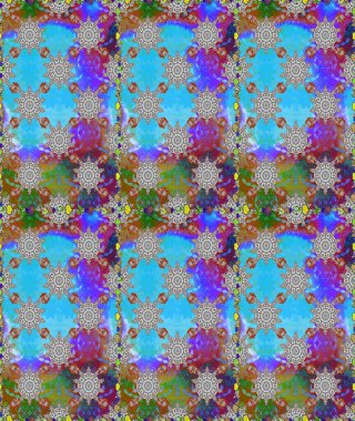 Sevimli çiçek raster deseni. Mavi ve gri renkte çiçekler. Kusursuz Renksiz Bahar Temalı Kusursuz Arkaplan. Düz Çiçek Elementleri Tasarımı.