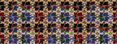 Raster. Zarif, parlak ve eskiz siyah çiçek desenli tasarım. Sabıka baskıları, bebek kıyafetleri, duvar kâğıtları, paket kutuları vb..