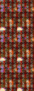 Etnik Mandala süsü. Raster Henna dövme stili. Tekstil, tebrik kartı, boyama kitabı, telefon kılıfı baskısı için kullanılabilir. Hint çiçekli desenli şal desenli..