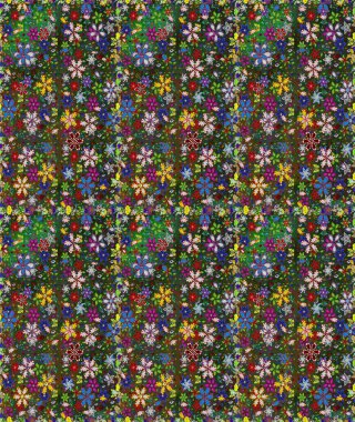 Çizgisiz desen. Raster Moda kumaş deseni. Şirin çiçekler..
