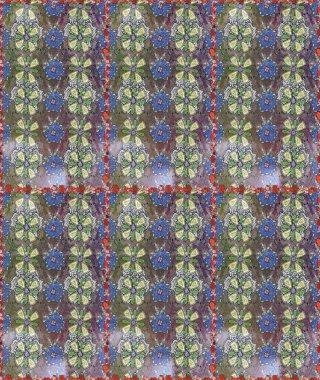 Raster illüstrasyonu. Şirin çiçek elementleri. Gri ve nötr renkte çiçekler. Kusursuz..