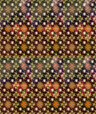 Düz Çiçek Elementleri Tasarımı. Çiçek desenli eskiz, yaz çiçekleri. Kahverengi ve gri renkli çiçekler. Renkli Bahar Teması çizim şablonu.