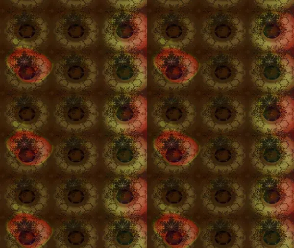 Raster illüstrasyonu. Anti-stres için soyut örnek sayfası. Kahverengi renklerde.