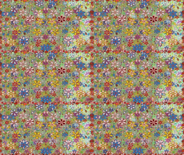 Kabile sanatı boho baskısı, klasik çiçek arkaplanı. Soyut etnik raster kusursuz desen. Arkaplan dokusu, duvar kağıdı, çiçek teması tarafsız ve yeşil renklerde.