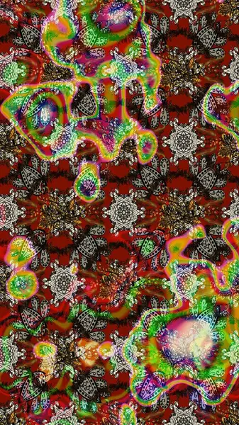 Manzaralı çiçek deseni. Sevgililer günü ve tebrik kartı konsepti için şık bir davetiye. Çiçek kompozisyonu, el boyası, hassas şablon. Üst görünüm, yumuşak kahverengi, kırmızı ve gri renk.