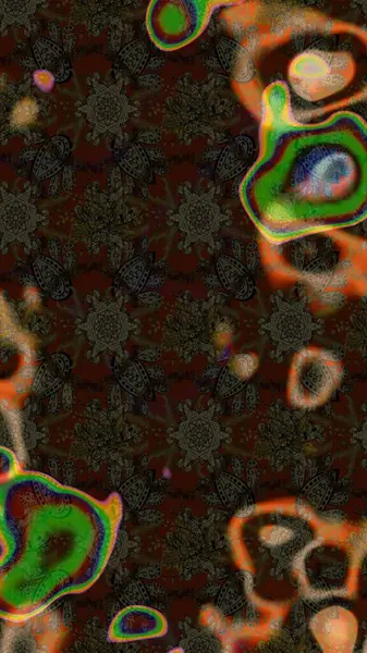 Kahverengi, gri ve yeşil renkli çiçekler. Çizim çiçek deseni duvar kâğıdı olarak kullanılabilir. Raster illüstrasyonu.