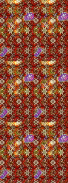 Düz Çiçek Elementleri Tasarımı. Çiçek desenli çizim. Kahverengi, kırmızı ve bej renkli çiçekler. Renkli Bahar Teması eskiz kalıbı. Asya tekstil tarzında. Raster illüstrasyonu.