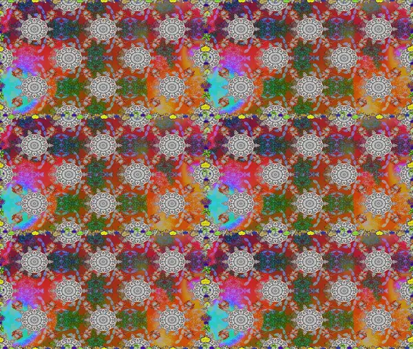 Raster illüstrasyonunda kusursuz çiçek deseni. Gri ve kahverengi renkte çiçekler.