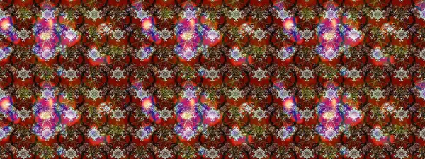 Sevimli çiçek raster deseni. Renkli Bahar Teması eskiz kalıbı. Düz Çiçek Elementleri Tasarımı. Kahverengi, kırmızı ve nötr renkte çiçekler.