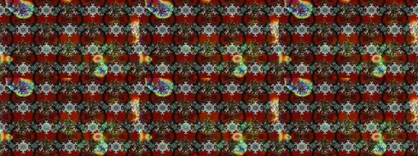 Çiçek desenli çizim. Kırmızı, kahverengi ve gri renklerde Asya tekstili. Raster illüstrasyonu.