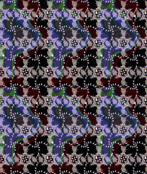 Raster deseni. Bahar çiçekleriyle desen dallı, siyah, nötr ve kahverengi renkler çiçekli siluet.