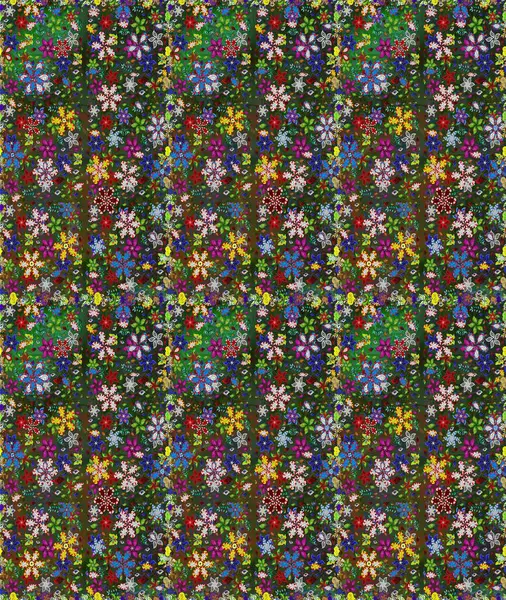 Çizgisiz desen. Raster Moda kumaş deseni. Şirin çiçekler..