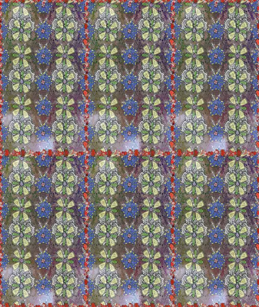 Raster illüstrasyonu. Şirin çiçek elementleri. Gri ve nötr renkte çiçekler. Kusursuz..