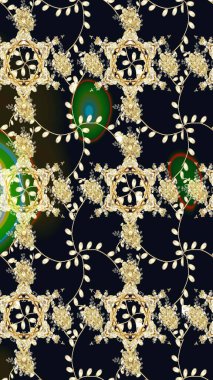 Siyah renkli etnik çiçeklerle süslenmiş zarif bir eskiz şekli. Asya Tekstil 'inde Raster Çiçek İllüstrasyonu.