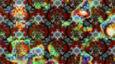 Suluboya çiçekli çiçek deseni. Kahverengi, yeşil ve gri renklerde güzel bir tekstil. Raster illüstrasyonu.