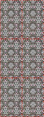 Renkli Bahar Temalı Kusursuz Arkaplan. Düz Çiçek Elementleri Tasarımı. Raster illüstrasyonu. Zarif çiçekler, gri renkte suluboya..