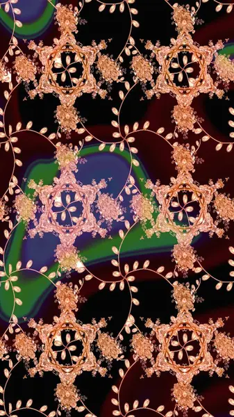 Çiçek desenli eskiz. Düz Çiçek Elementleri Tasarım Raster illüstrasyonu. Siyah, kahverengi ve bej renkli çiçekler. Renkli Bahar Teması çizim şablonu.