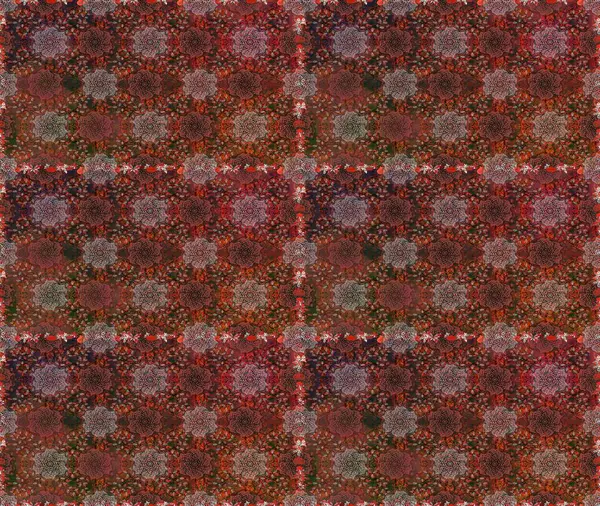 Gömlek baskısı için çiçek boyası. Çiçeksiz desenli arka plan. Kahverengi renkte çiçekler.