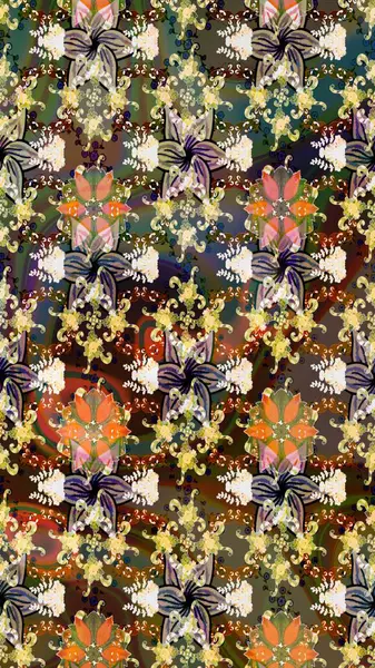 El yapımı çiçek ve bitki koleksiyonu. Eskiz tarzı kahverengi ve bej renklerde. Şirin karalama çiçekleri olan kusursuz çiçek desenleri. Raster illüstrasyonu. Raster illüstrasyonu.