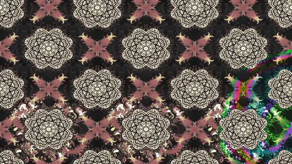 Sevimli çiçek raster deseni. Düz Çiçek Elementleri Tasarımı. Gri renkli çiçekler. Renkli Yaz Teması çizim şablonu.