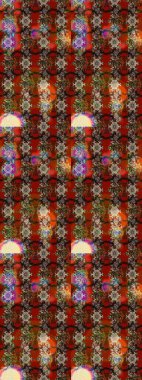 Etnik Mandala süsü. Raster Henna dövme stili. Tekstil, tebrik kartı, boyama kitabı, telefon kılıfı baskısı için kullanılabilir. Hint çiçekli desenli şal desenli..